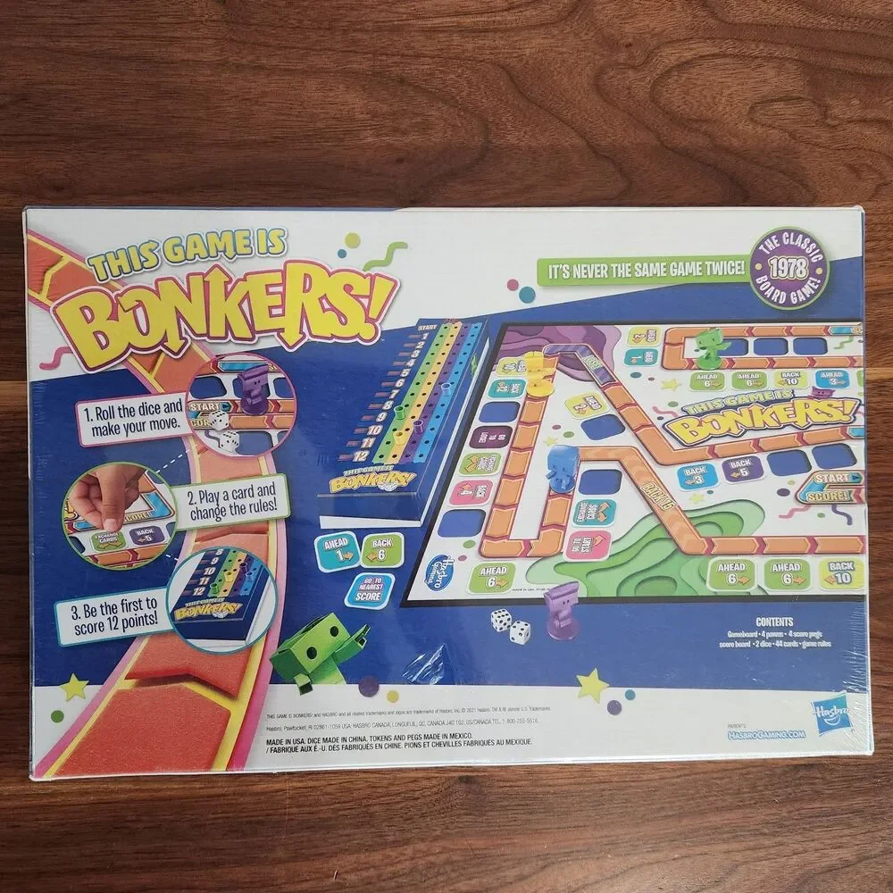 This Game is Bonkers Board Game NEW Hasbro Family Never The Same Game Twice
